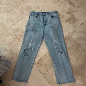 Light blue - ripped wide leg jeans